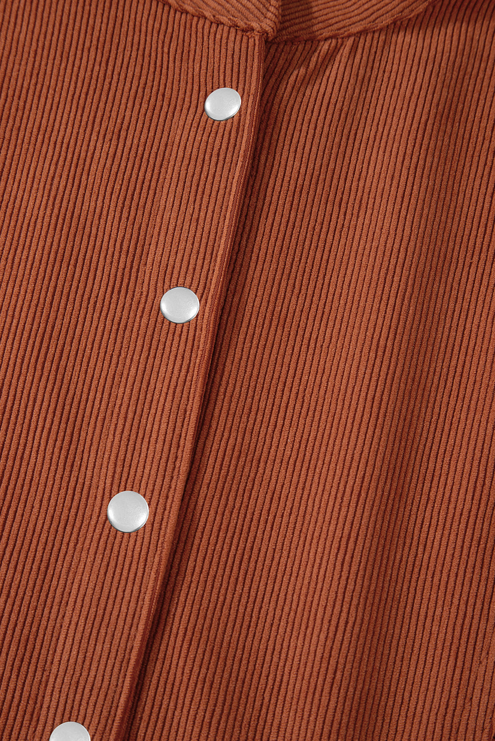 Corduroy (Rust) 3/4 Bracelet Sleeve Mini Dress w/Pockets