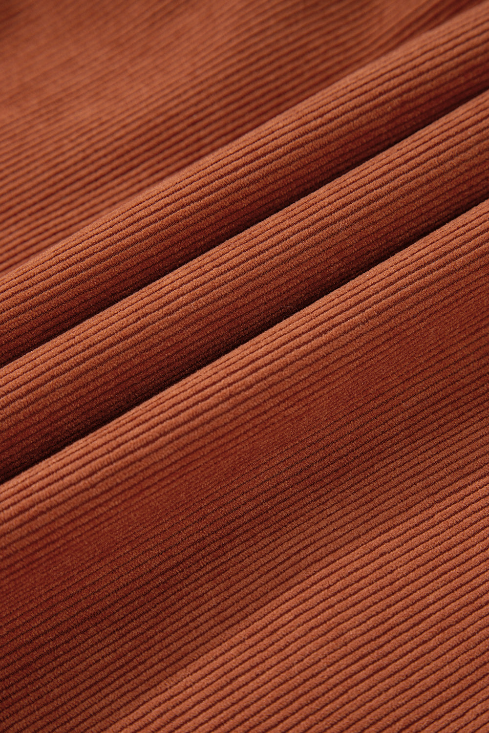 Corduroy (Rust) 3/4 Bracelet Sleeve Mini Dress w/Pockets