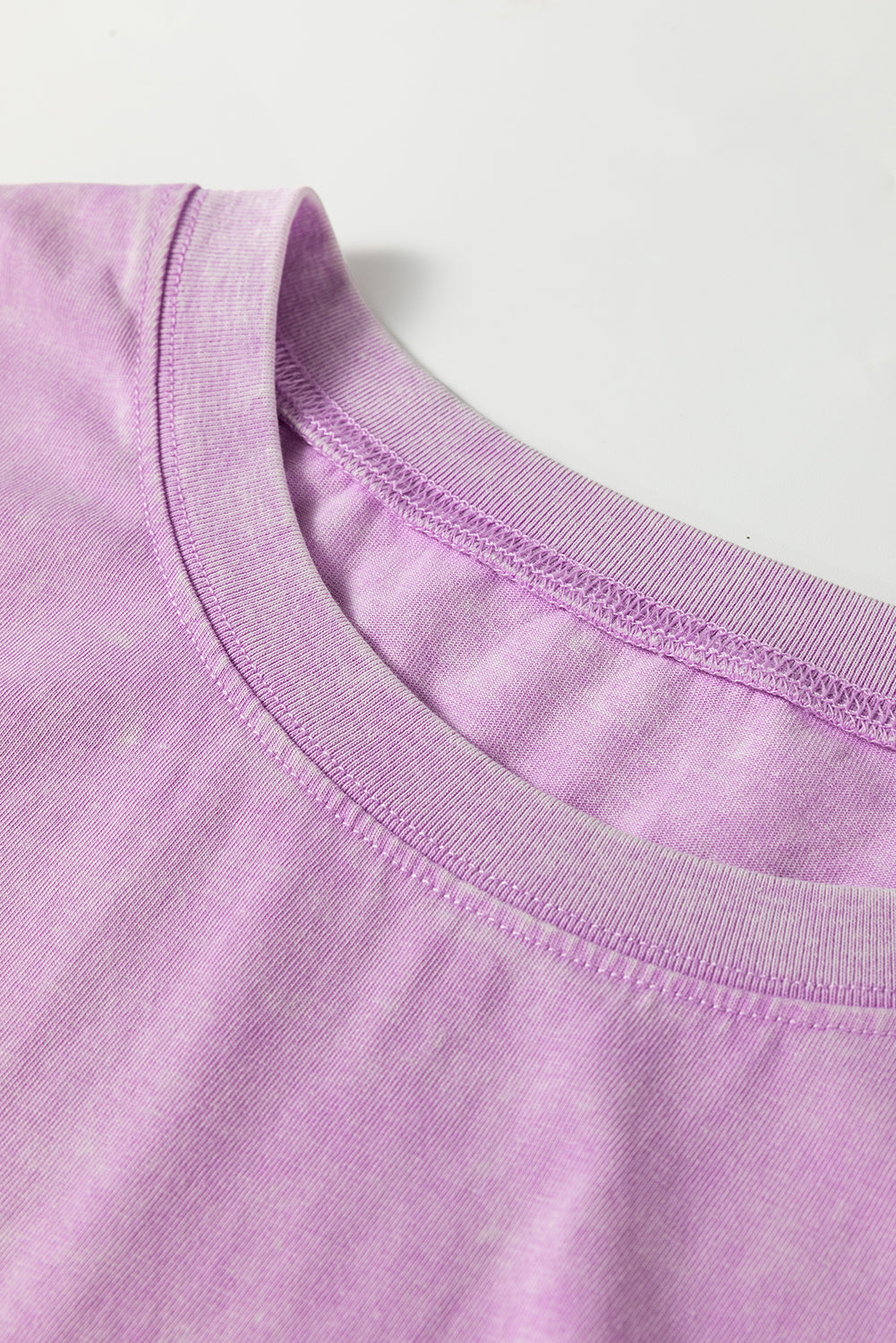 Mineral Wash (Purple) T-Shirt Long Dress with Pockets