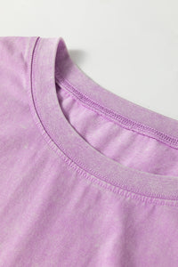 Mineral Wash (Purple) T-Shirt Long Dress with Pockets