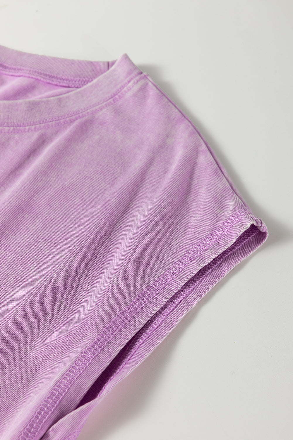 Mineral Wash (Purple) T-Shirt Long Dress with Pockets