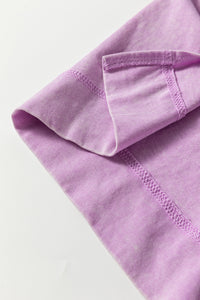 Mineral Wash (Purple) T-Shirt Long Dress with Pockets
