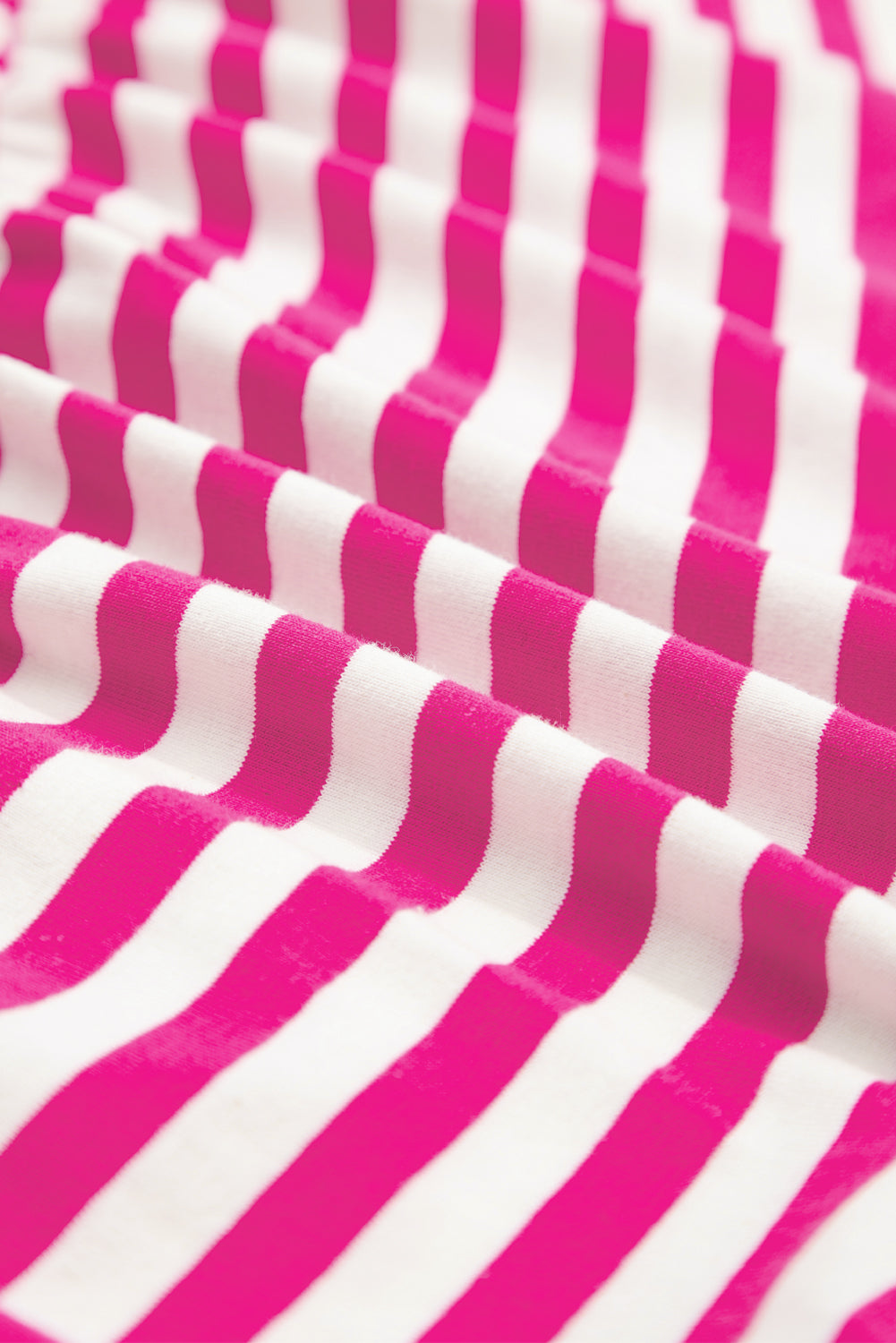 Cotton Pink and White Striped Flowy Mini Dress