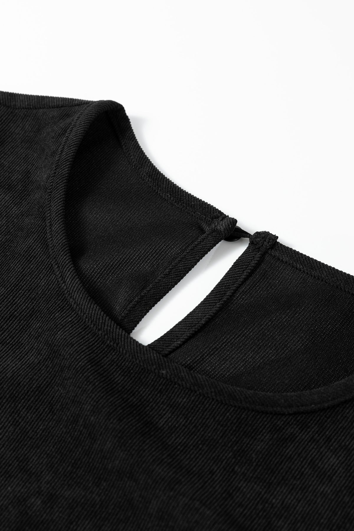 Balloon Long Sleeve (Black) Tiered Dress w/Round Neck