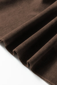 Balloon Long Sleeve (Chocolate) Tiered Dress w/Round Neck