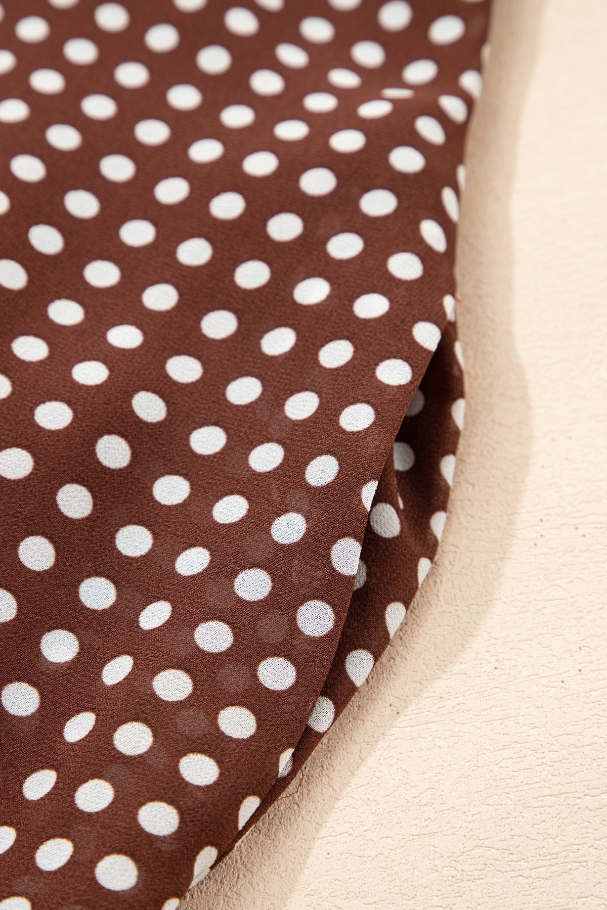 Cocoa Polka Dot Tiered Maxi Dress with Pockets & Adjustable Straps