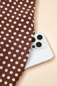 Cocoa Polka Dot Tiered Maxi Dress with Pockets & Adjustable Straps