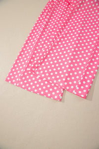 Pink & White Polka Dot Loungewear Slim Tank & Pants Set