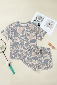 Camo Lightweight Drawstring Shorts w/Pockets (Matching Top Sold Separately)