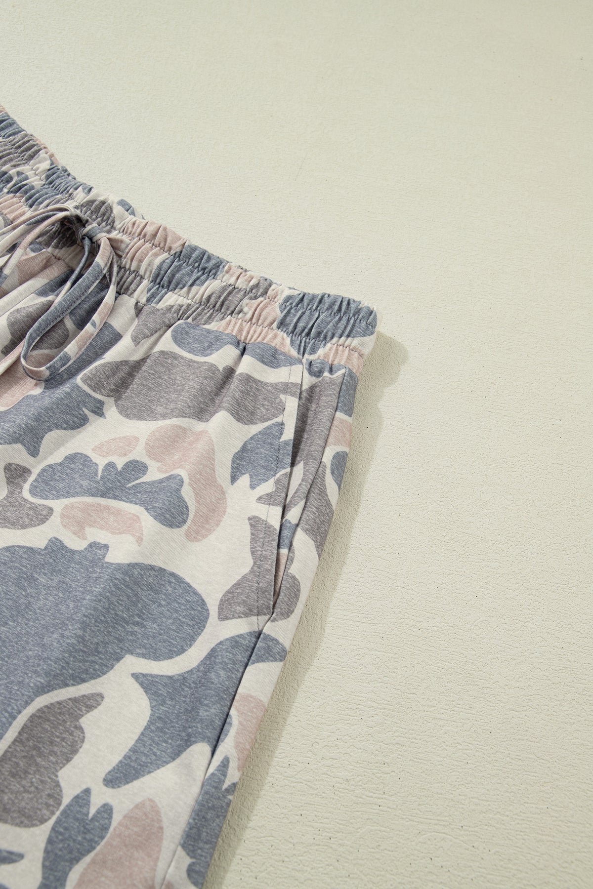 Camo Lightweight Drawstring Shorts w/Pockets (Matching Top Sold Separately)