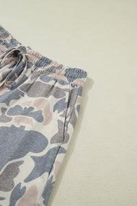 Camo Lightweight Drawstring Shorts w/Pockets (Matching Top Sold Separately)