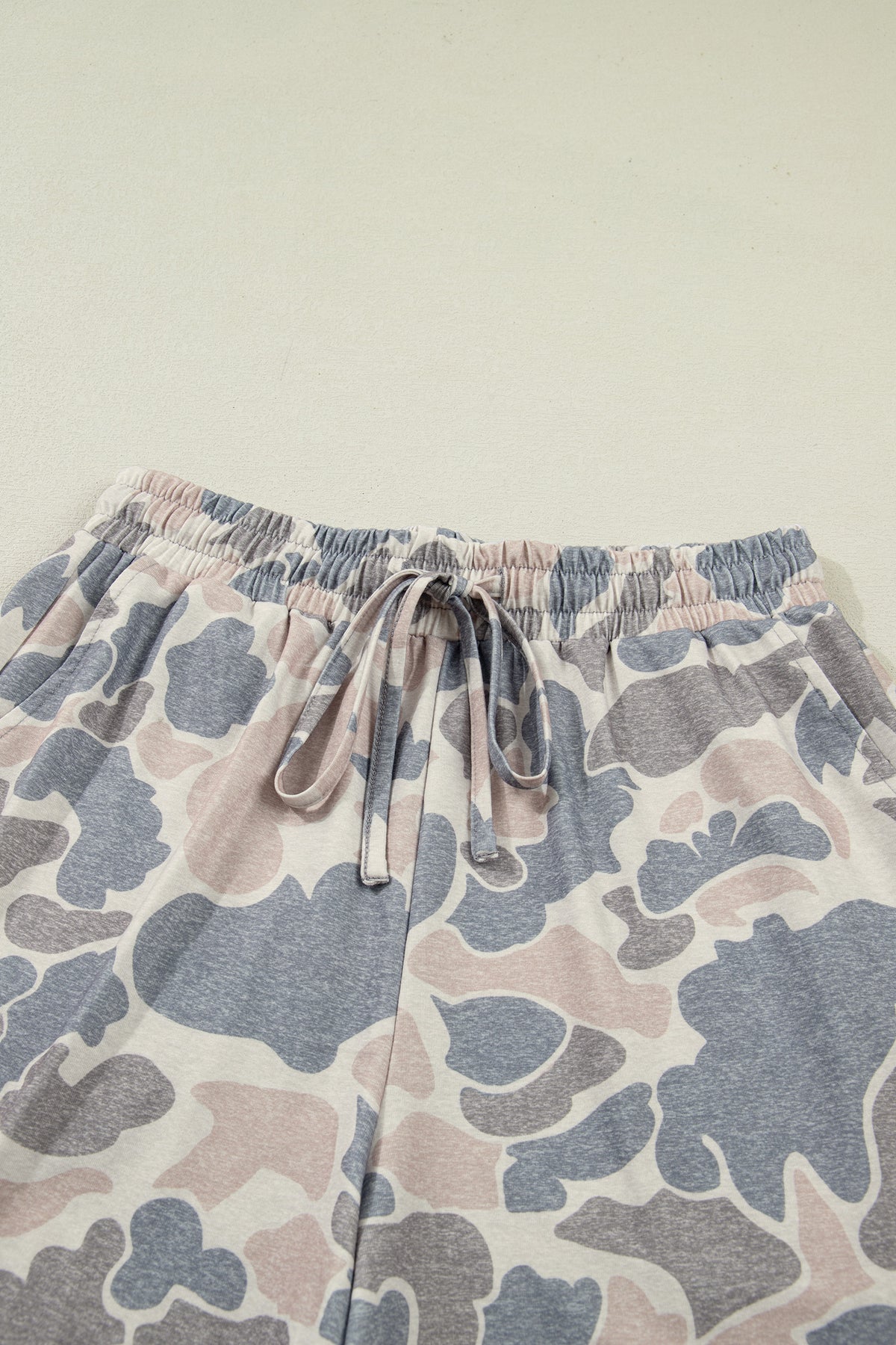 Camo Lightweight Drawstring Shorts w/Pockets (Matching Top Sold Separately)
