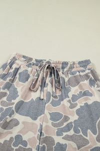Camo Lightweight Drawstring Shorts w/Pockets (Matching Top Sold Separately)