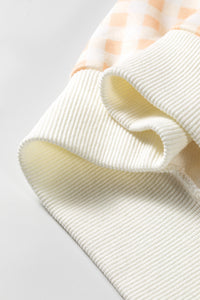 Gingham (Cream) Baggy Lightweight Sweatshirt (Matching Shorts Sold Separately)