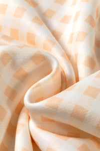 Gingham (Cream) Baggy Lightweight Sweatshirt (Matching Shorts Sold Separately)