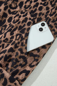 Leopard Print Track Suit w/Pink Striped Detail - Hoodie & Pants