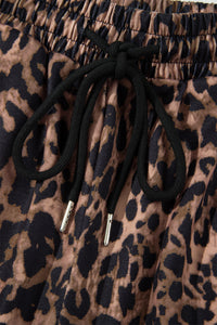 Leopard Print Track Suit w/Pink Striped Detail - Hoodie & Pants