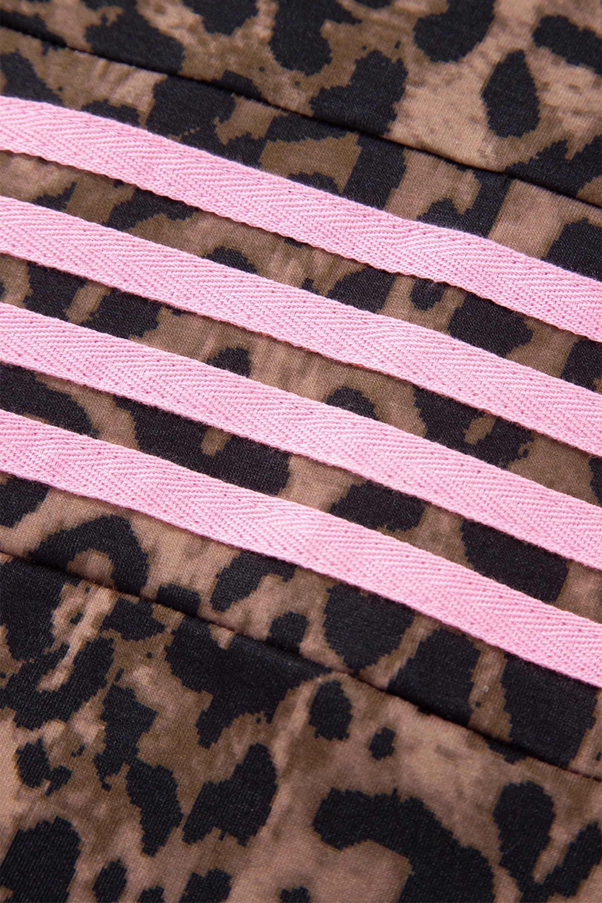 Leopard Print Track Suit w/Pink Striped Detail - Hoodie & Pants