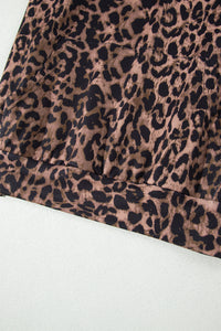 Leopard Print Track Suit w/Pink Striped Detail - Hoodie & Pants