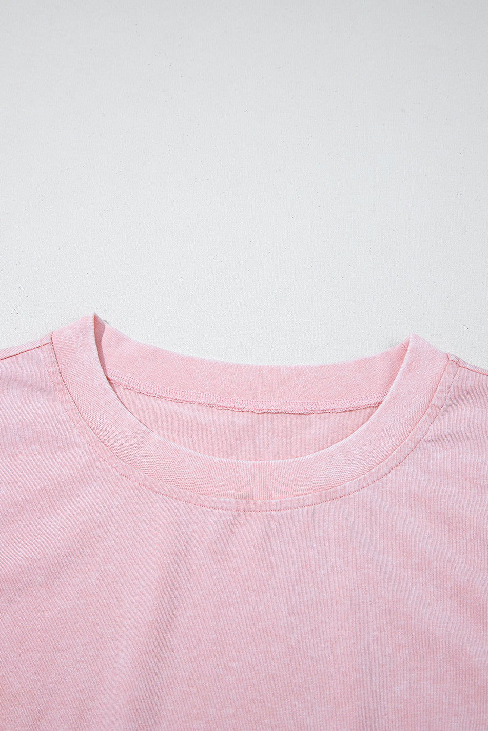 Light Pink Mineral Wash Cotton Sleeveless Top