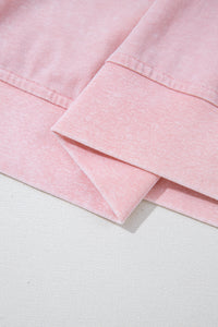 Light Pink Mineral Wash Cotton Sleeveless Top