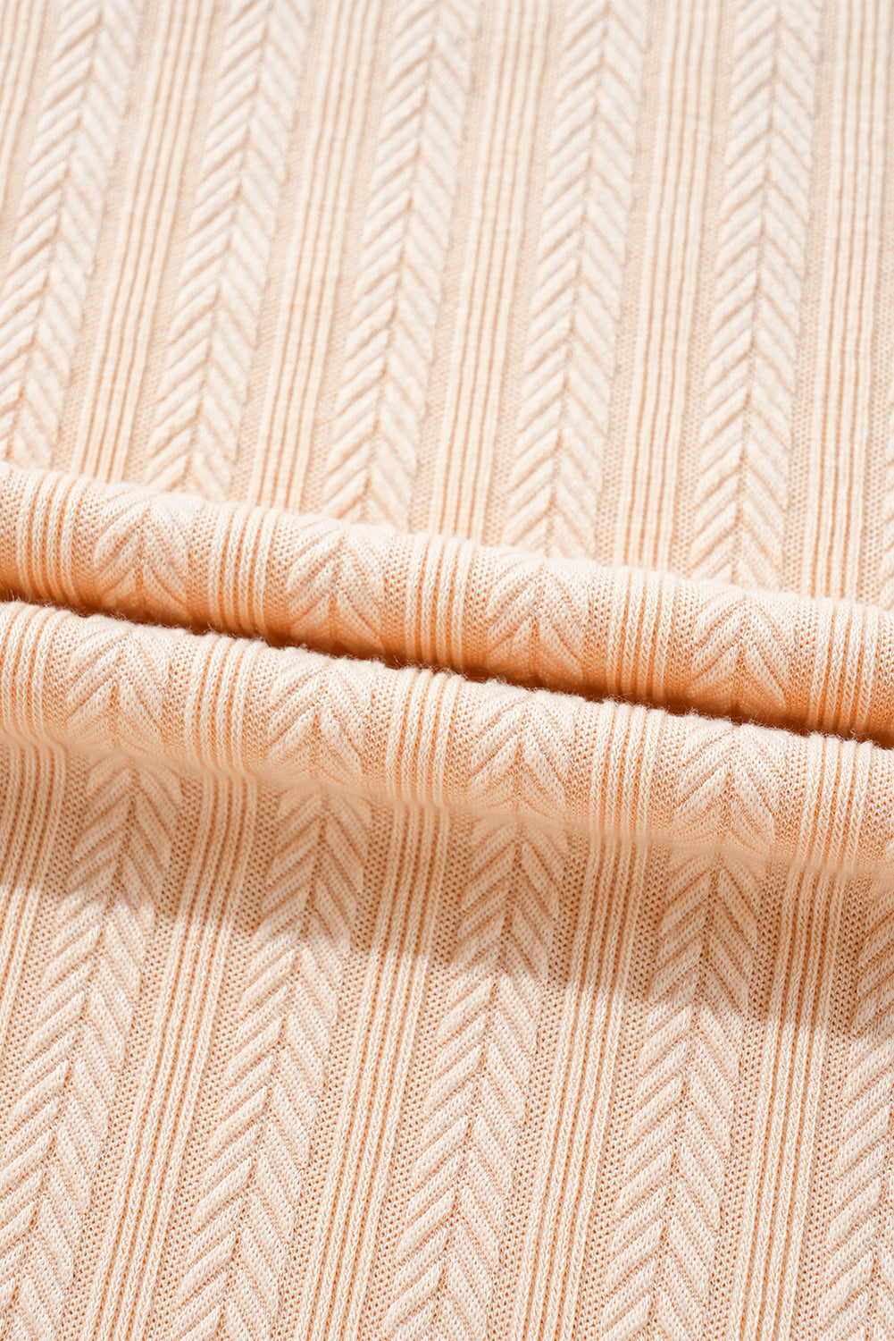 Light Peachy Cream Textured Wide Leg Sleeveless Jumpsuit