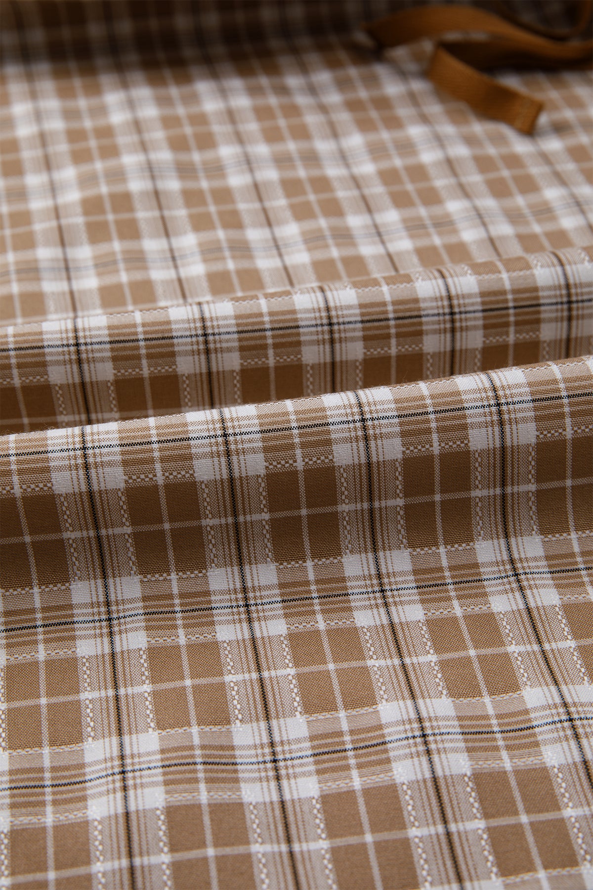 Brown Plaid Casual Pants w/Elastic Waist, Pockets & Peek A Boo Bottoms