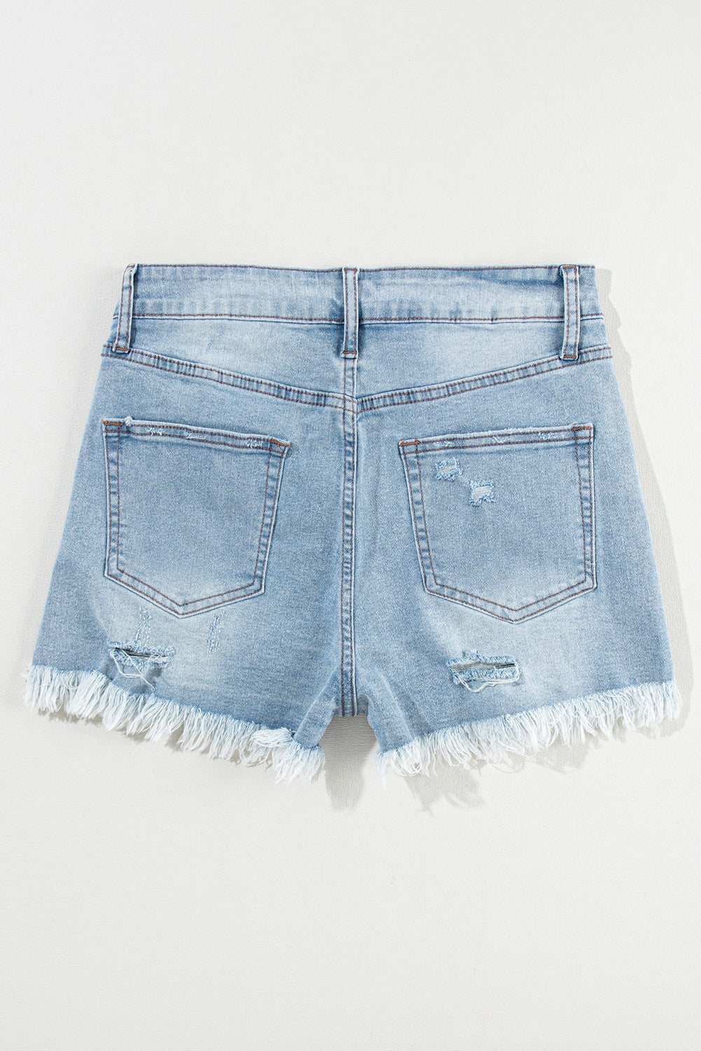 Susie Distressed Raw Hem Denim Shorts