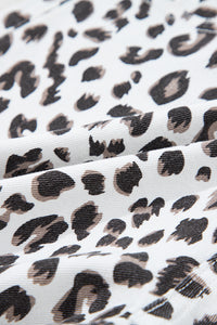 Mandy Leopard Frayed Hem Denim Shorts