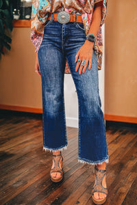 Bridget High-Rise Raw Hem Jeans - Cropped or Short Girl Approved