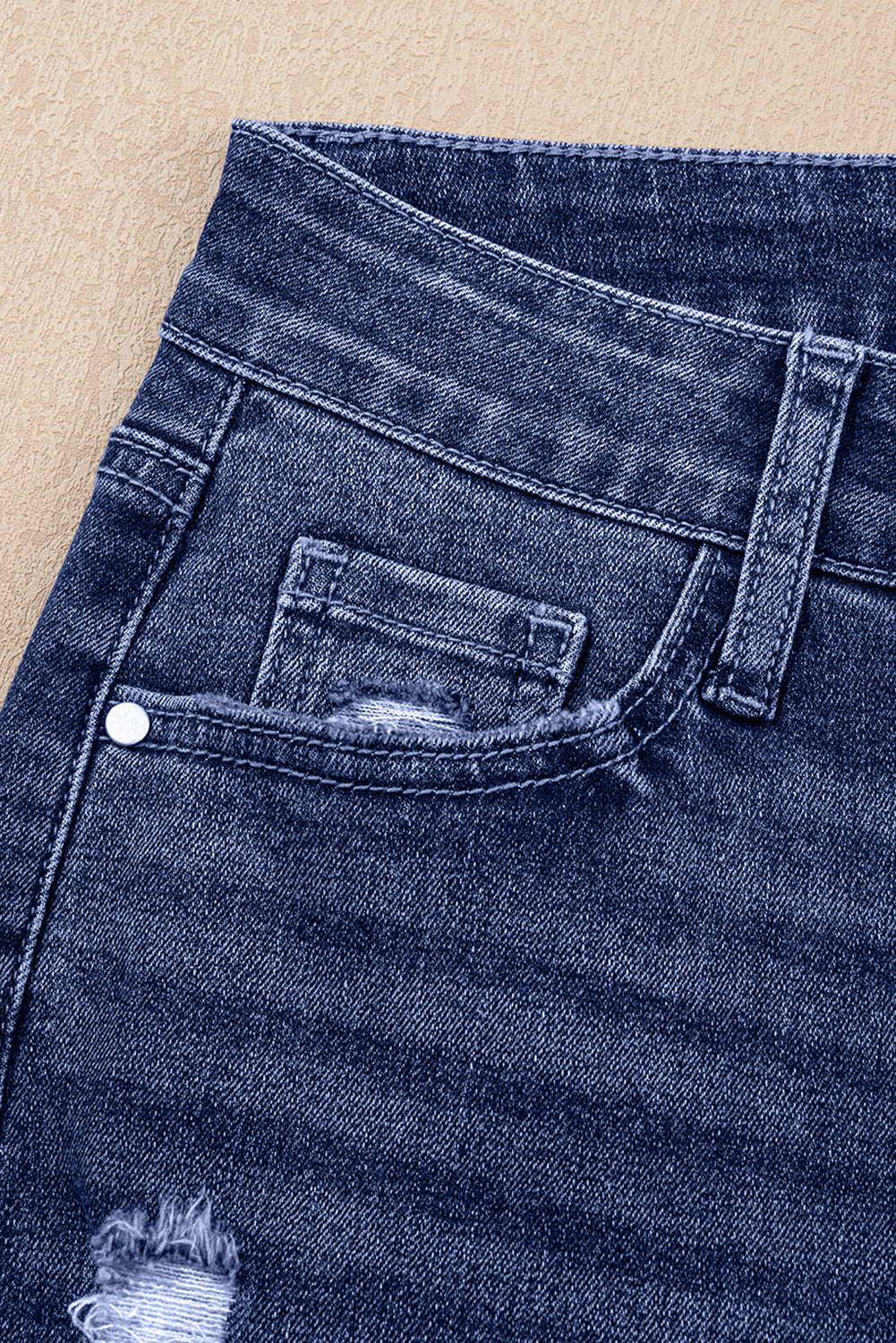 Tasha Dark Wash Straight Leg High-Rise Jeans w/Cuff
