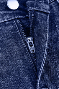 Tasha Dark Wash Straight Leg High-Rise Jeans w/Cuff