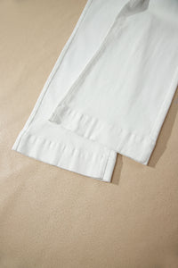 Abby (White) High-Rise Double Button Denim Jeans