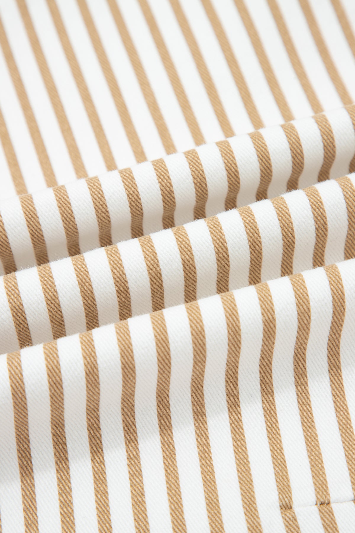 Khaki & White Striped Barrel Jeans