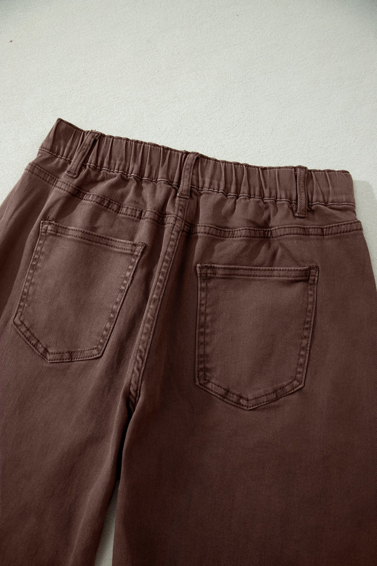 Midrise Relaxed Barrel (Coffee) w/Front Patch Pockets