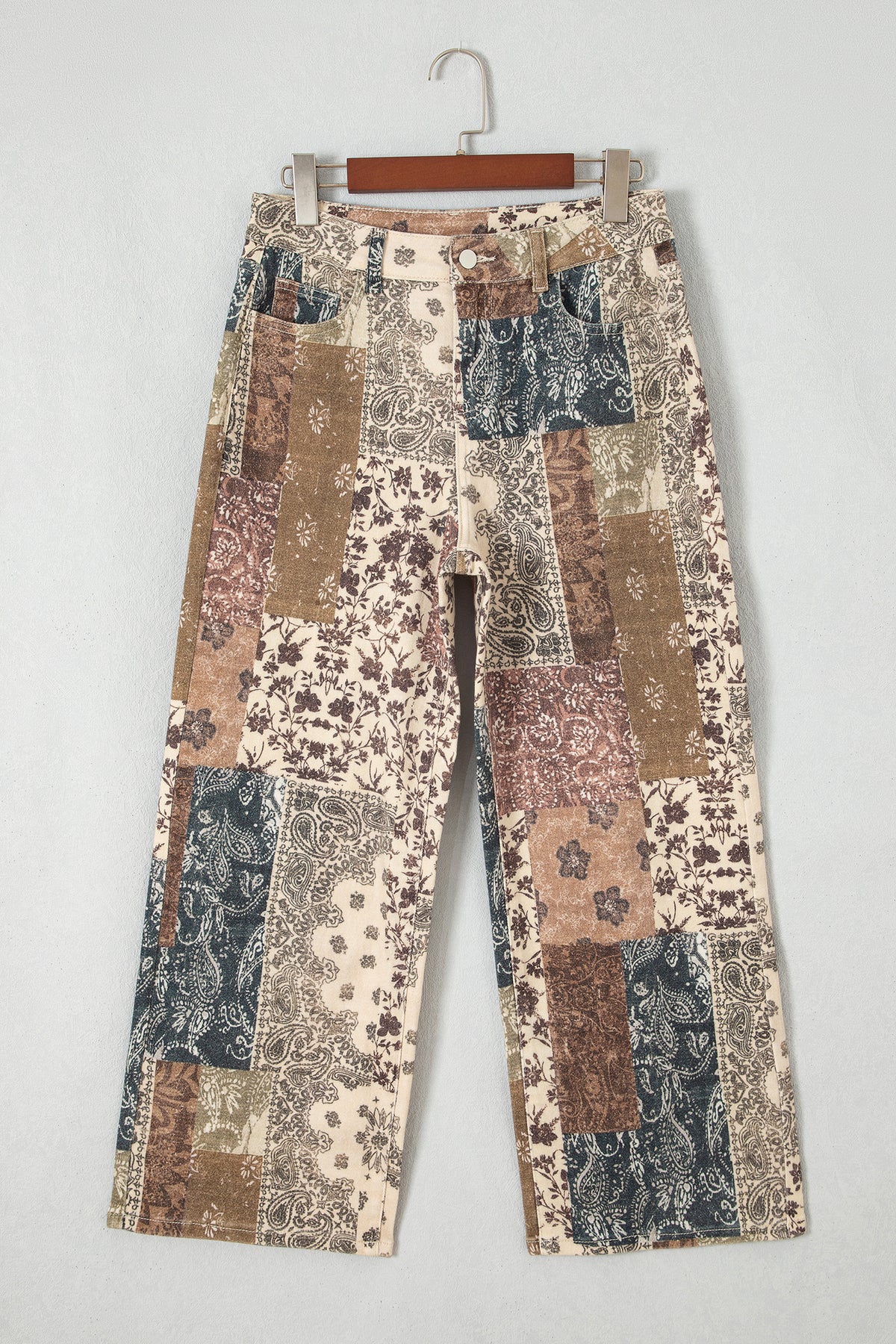 Boho & On The Go Printed Patchwork Jeans