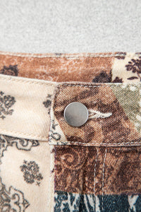 Boho & On The Go Printed Patchwork Jeans