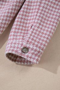 Textured Patchwork (Pink) Loose-Fitting Jacket