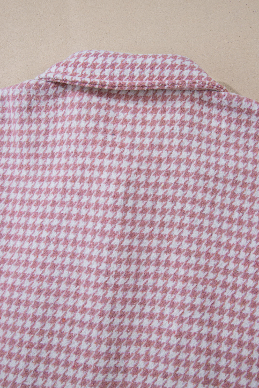 Textured Patchwork (Pink) Loose-Fitting Jacket