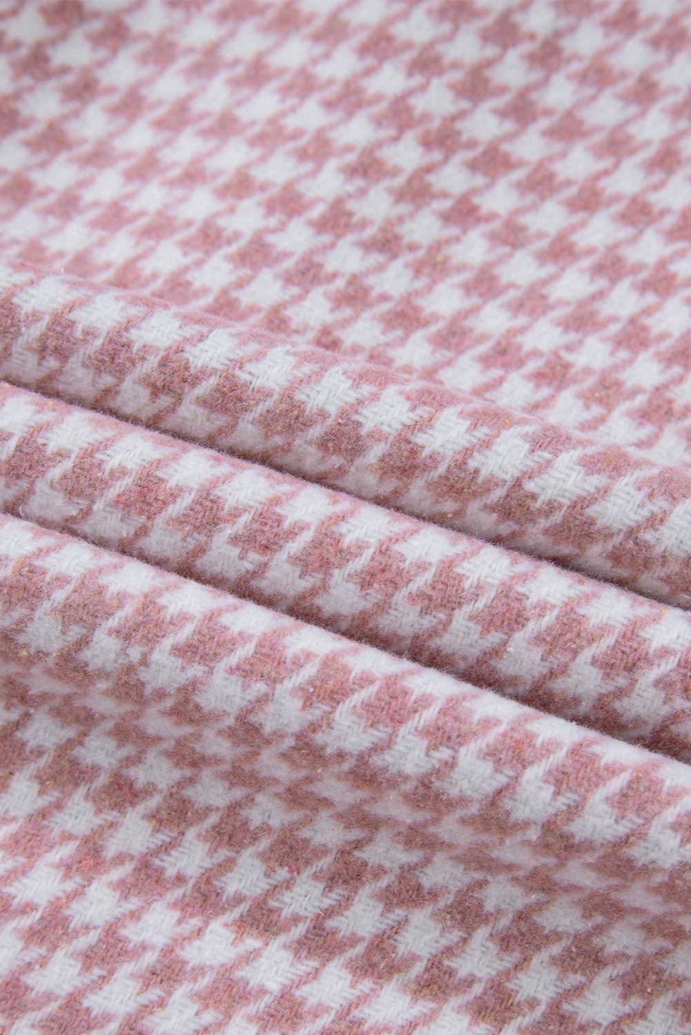 Textured Patchwork (Pink) Loose-Fitting Jacket