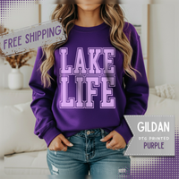 Lake Life – Gildan Heavy Blend | Trendy Men's & Women’s Soft Sweatshirt. Direct to Garment. Printed & Shipped in the USA. Unisex Sizes.