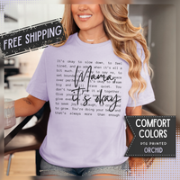 Mama It’s Okay - Comfort Colors | Trendy Women's T-Shirt. Direct to Garment. Printed & Shipped in the USA. Unisex Sizes.