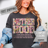 Motherhood - Comfort Colors | Trendy Women's T-Shirt. Direct to Garment. Printed & Shipped in the USA. Unisex Sizes.