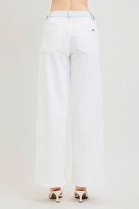Tamara Loose-Fit RISEN (White) Jeans with Adjustable Striped Waistband