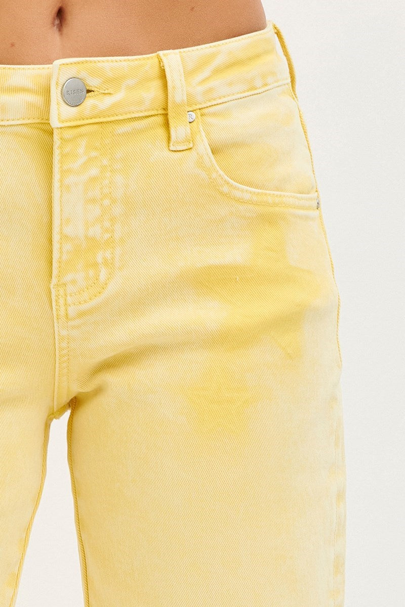 Boyfriend Star (Yellow) Faded-Wash RISEN Jeans