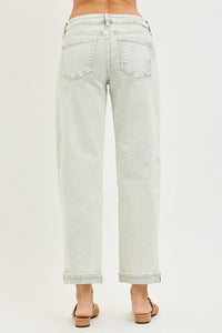 Boyfriend Star (Green) Faded-Wash RISEN Jeans