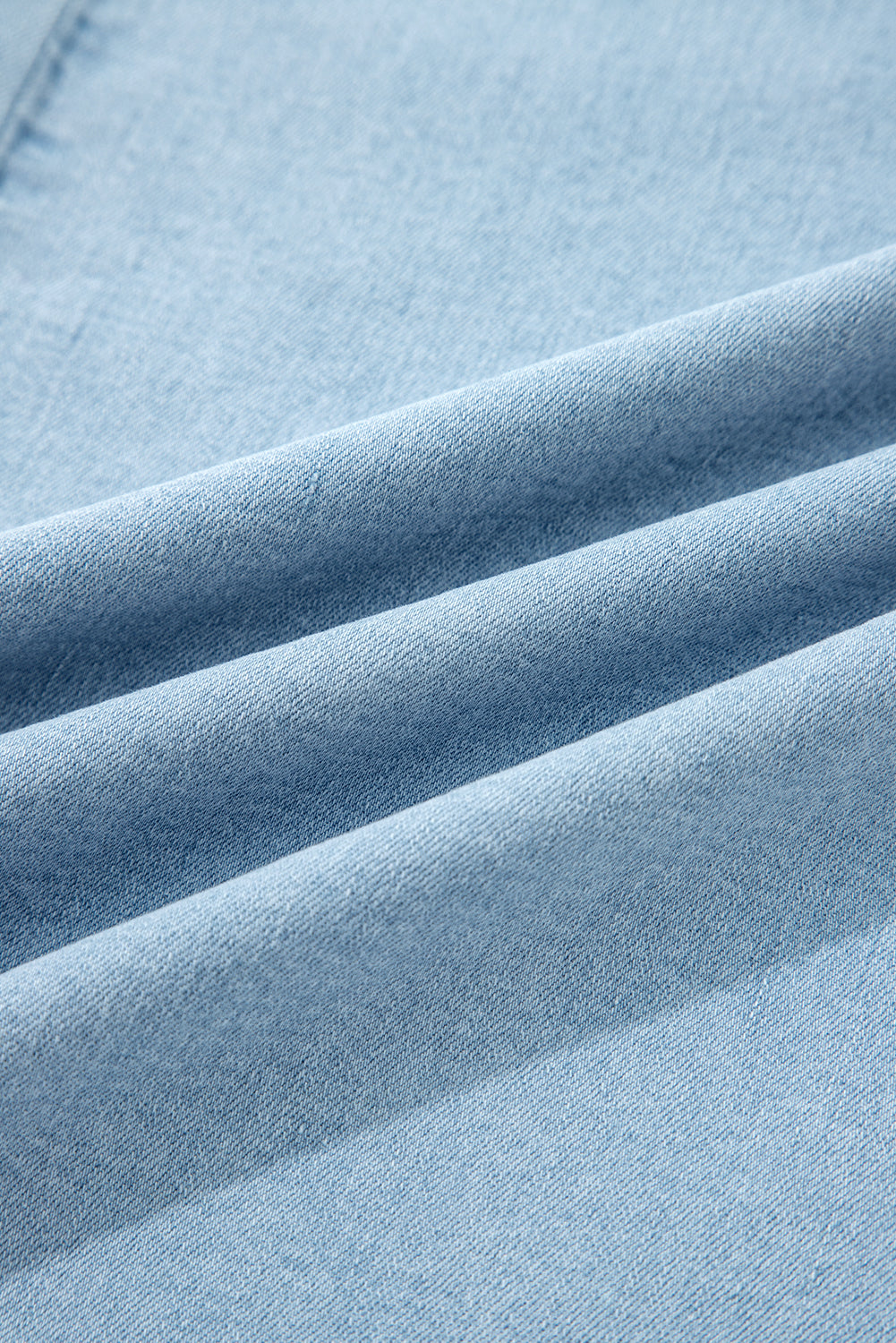 Jackie (Light) Elastic-Waist Ruffled Wide-Leg Denim Jeans