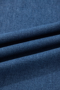 Jackie (Dark) Elastic-Waist Ruffled Wide-Leg Denim Jeans