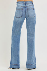 Shannon Tummy Control RISEN (Medium Wash) Wide Leg Jeans with Wide Hem