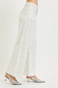 Life Of The Party RISEN High Rise Wide Leg Jeans w/Sequins